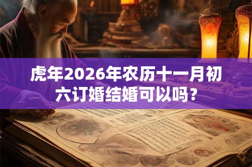 虎年2026年农历十一月初六订婚结婚可以吗？
