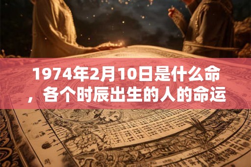 1974年2月10日是什么命，各个时辰出生的人的命运