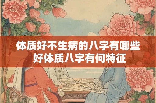 体质好不生病的八字有哪些 好体质八字有何特征