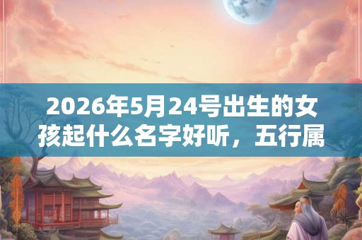 2026年5月24号出生的女孩起什么名字好听,五行属什么 2026年5月24号出生的女孩起什么名字好听,五行属什么