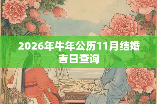 2026年牛年公历11月结婚吉日查询