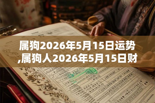 属狗2026年5月15日运势,属狗人2026年5月15日财运,生肖狗2026年5月15日运势 属狗2026年5月15日运势,属狗人2026年5月15日财运,生肖狗2026年5月15日运势