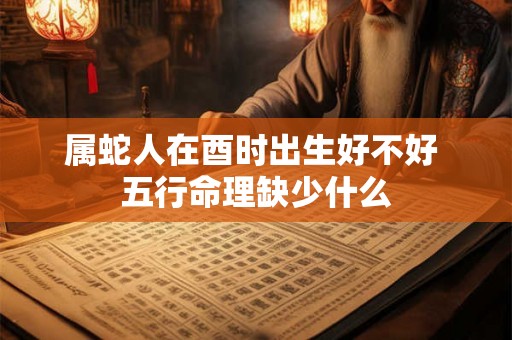 属蛇人在酉时出生好不好 五行命理缺少什么
