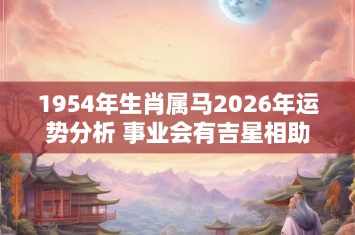 1954年生肖属马2026年运势分析 事业会有吉星相助