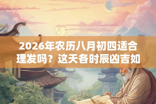 2026年农历八月初四适合理发吗？这天各时辰凶吉如何？