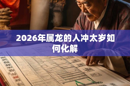 2026年属龙的人冲太岁如何化解