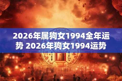 2026年属狗女1994全年运势 2026年狗女1994运势如何