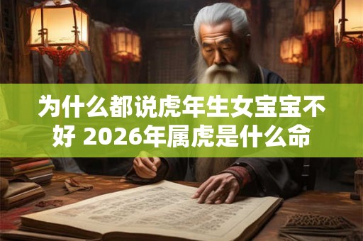 为什么都说虎年生女宝宝不好 2026年属虎是什么命