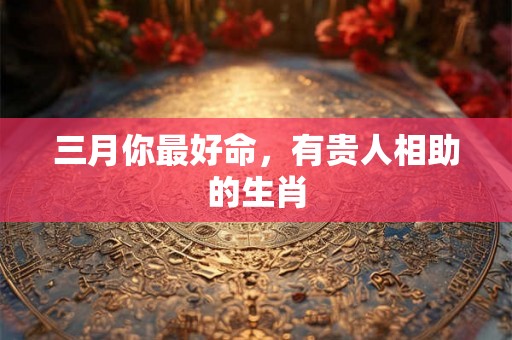 三月你最好命，有贵人相助的生肖