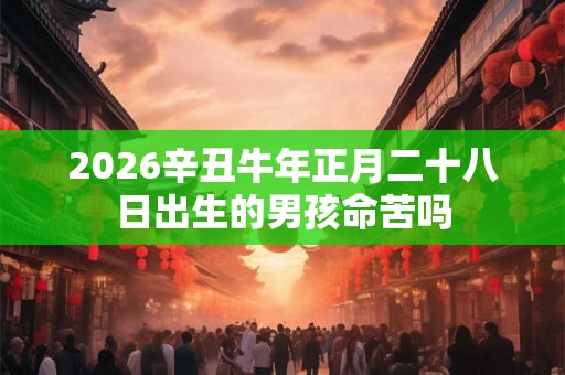 2026辛丑牛年正月二十八日出生的男孩命苦吗