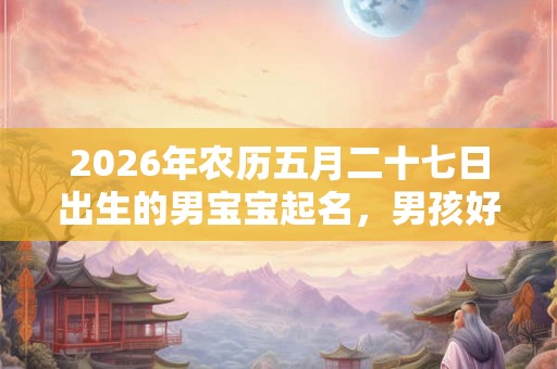 2026年农历五月二十七日出生的男宝宝起名，男孩好名字赏析