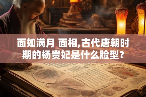 面如满月 面相,古代唐朝时期的杨贵妃是什么脸型？