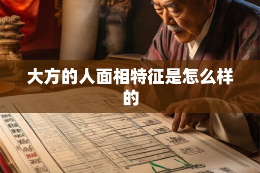 大方的人面相特征是怎么样的