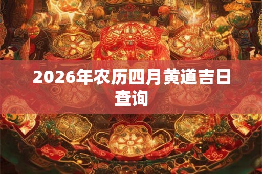 2026年农历四月黄道吉日查询 2026年农历四月黄道吉日查询
