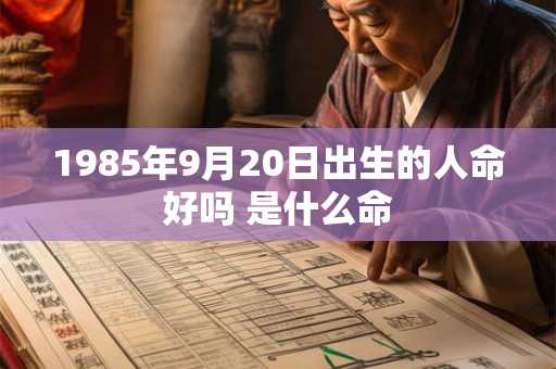 1985年9月20日出生的人命好吗 是什么命