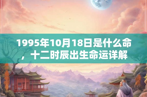 1995年10月18日是什么命，十二时辰出生命运详解