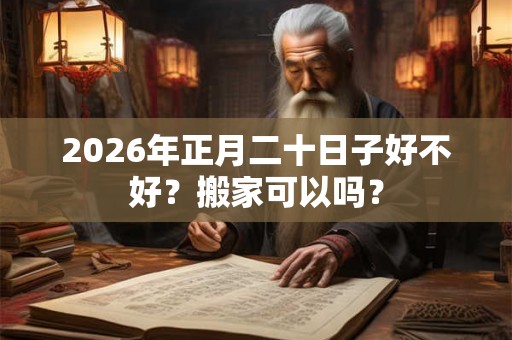 2026年正月二十日子好不好？搬家可以吗？