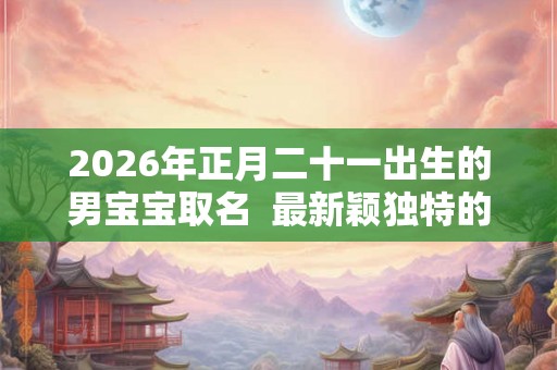 2026年正月二十一出生的男宝宝取名  最新颖独特的好名字