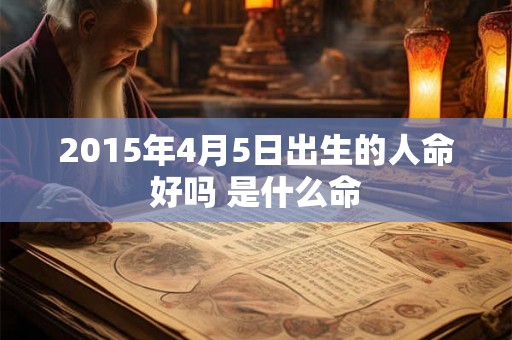 2015年4月5日出生的人命好吗 是什么命