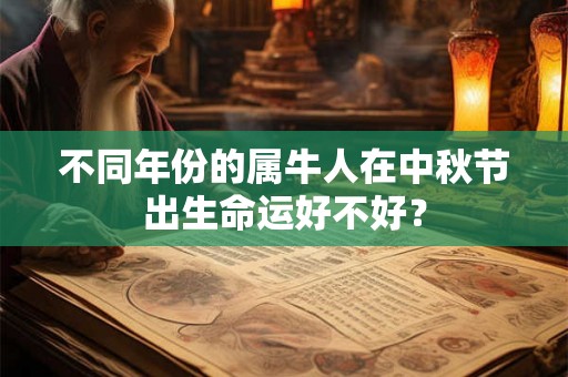 不同年份的属牛人在中秋节出生命运好不好？
