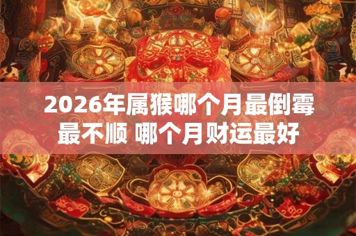 2026年属猴哪个月最倒霉最不顺 哪个月财运最好 2026年属猴哪个月最倒霉最不顺 哪个月财运最好