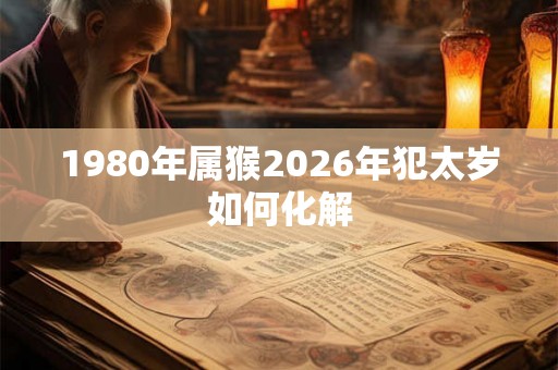 1980年属猴2026年犯太岁如何化解