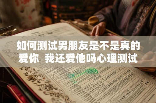 如何测试男朋友是不是真的爱你  我还爱他吗心理测试