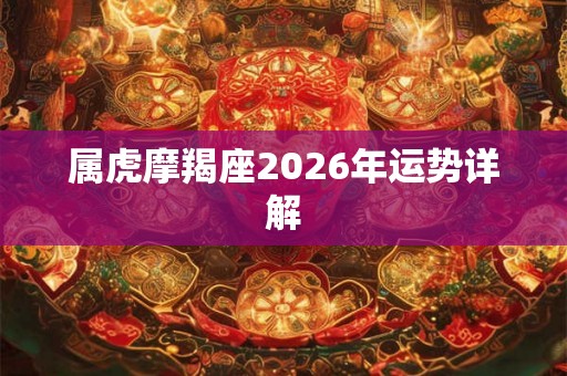 属虎摩羯座2026年运势详解 属虎摩羯座2026年运势详解