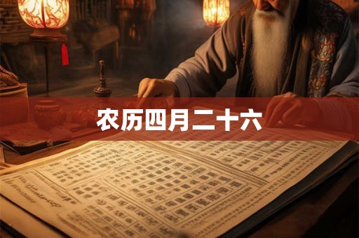 农历四月二十六
