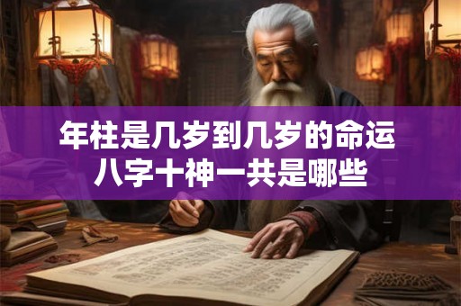年柱是几岁到几岁的命运 八字十神一共是哪些