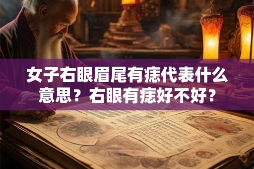 女子右眼眉尾有痣代表什么意思?右眼有痣好不好? 女子右眼眉尾有痣代表什么意思?右眼有痣好不好?