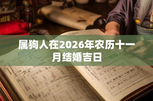 属狗人在2026年农历十一月结婚吉日 属狗人在2026年农历十一月结婚吉日