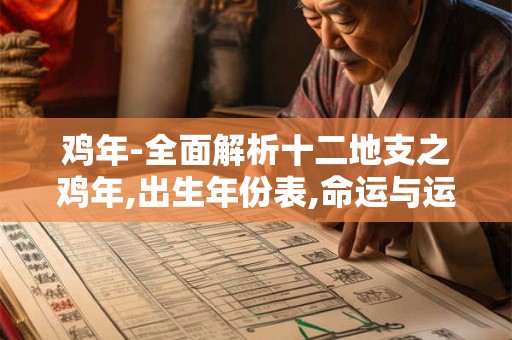 鸡年-全面解析十二地支之鸡年,出生年份表,命运与运势等