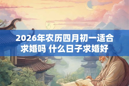 2026年农历四月初一适合求婚吗 什么日子求婚好