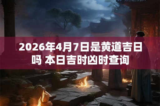2026年4月7日是黄道吉日吗 本日吉时凶时查询