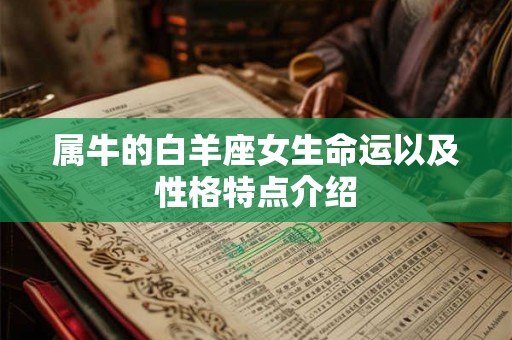 属牛的白羊座女生命运以及性格特点介绍