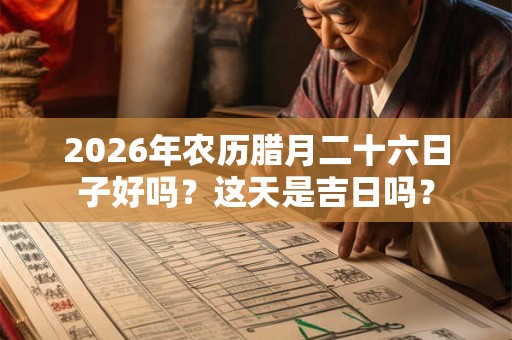 2026年农历腊月二十六日子好吗？这天是吉日吗？