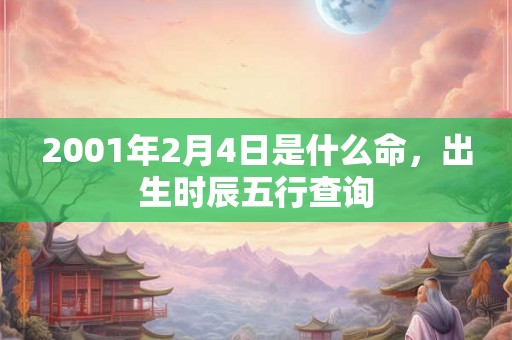 2001年2月4日是什么命，出生时辰五行查询