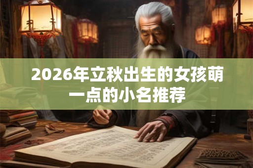 2026年立秋出生的女孩萌一点的小名推荐 2026年立秋出生的女孩萌一点的小名推荐