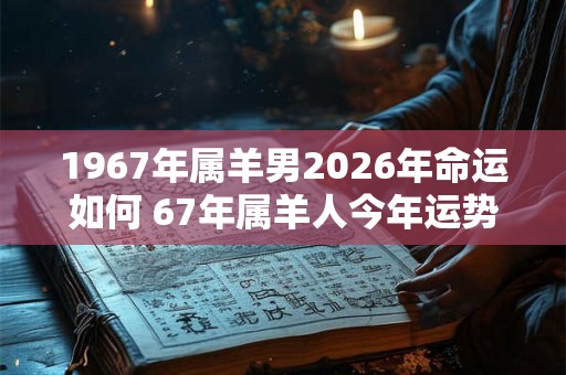 1967年属羊男2026年命运如何 67年属羊人今年运势走向