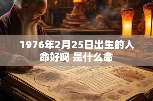 1976年2月25日出生的人命好吗 是什么命