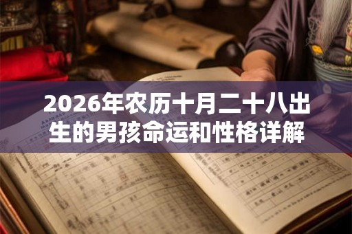 2026年农历十月二十八出生的男孩命运和性格详解