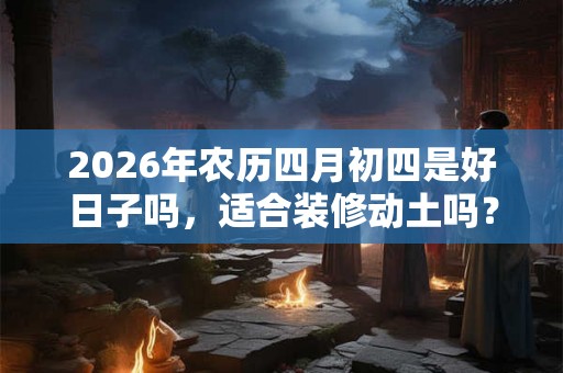 2026年农历四月初四是好日子吗，适合装修动土吗？