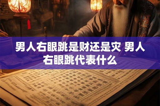 男人右眼跳是财还是灾 男人右眼跳代表什么