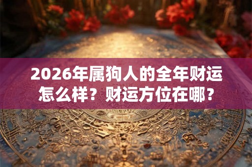 2026年属狗人的全年财运怎么样?财运方位在哪? 2026年属狗人的全年财运怎么样?财运方位在哪?