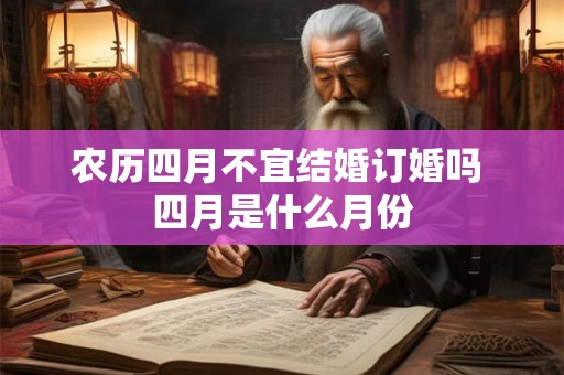农历四月不宜结婚订婚吗 四月是什么月份
