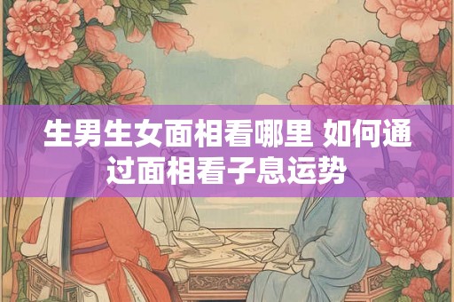 生男生女面相看哪里 如何通过面相看子息运势