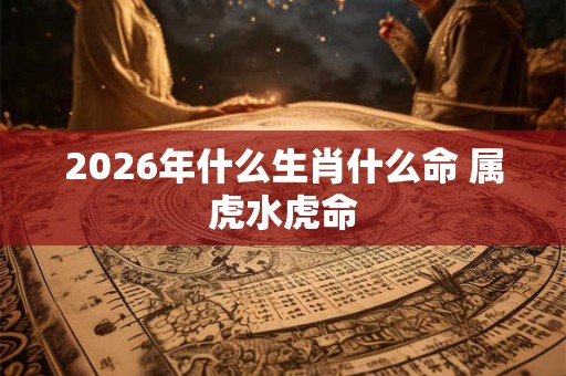 2026年什么生肖什么命 属虎水虎命