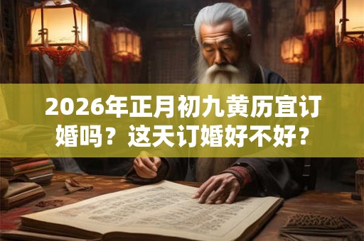 2026年正月初九黄历宜订婚吗？这天订婚好不好？