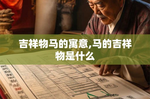 吉祥物马的寓意,马的吉祥物是什么